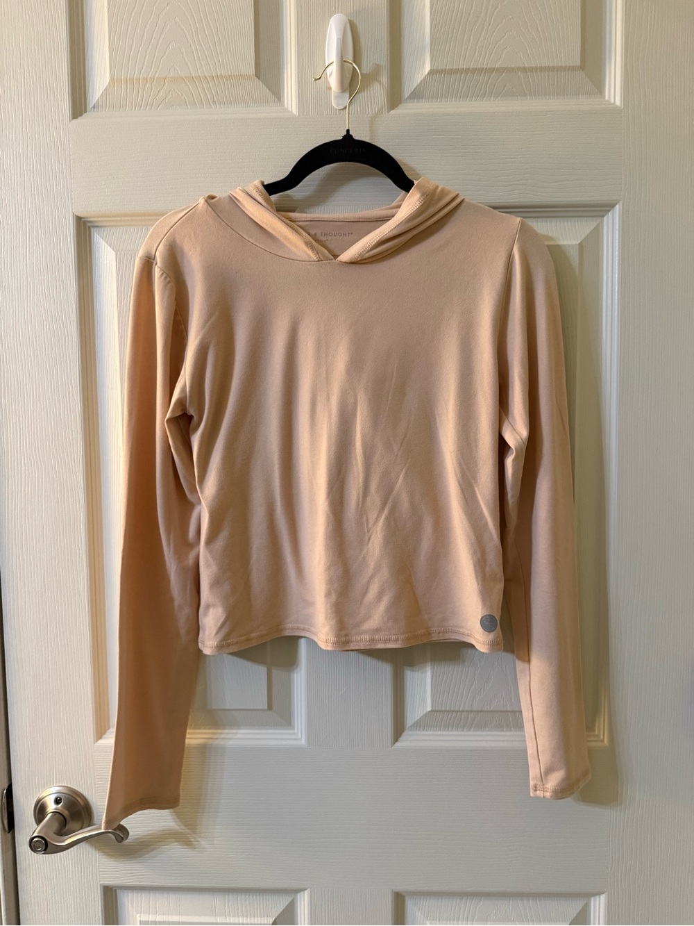 Threads 4 Thought Light Peach Hooded Long Sleeve Top